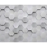 Ohpopsi Metal Hexagons Wall Mural