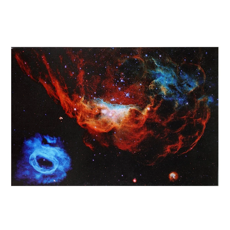 American Art Décor™ 36" NASA Hubble 30 Years Galaxy Glossy Canvas Wall Art Print