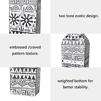 Glitzhome® Textured Metal Boho Vase Set