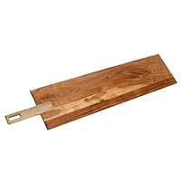 Hello Honey® 35" Natural Handled Acacia & Mango Wood Cheese & Serving Board