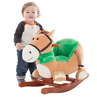 Toy Time Plush Rocking Horse Ride-On with Seat
