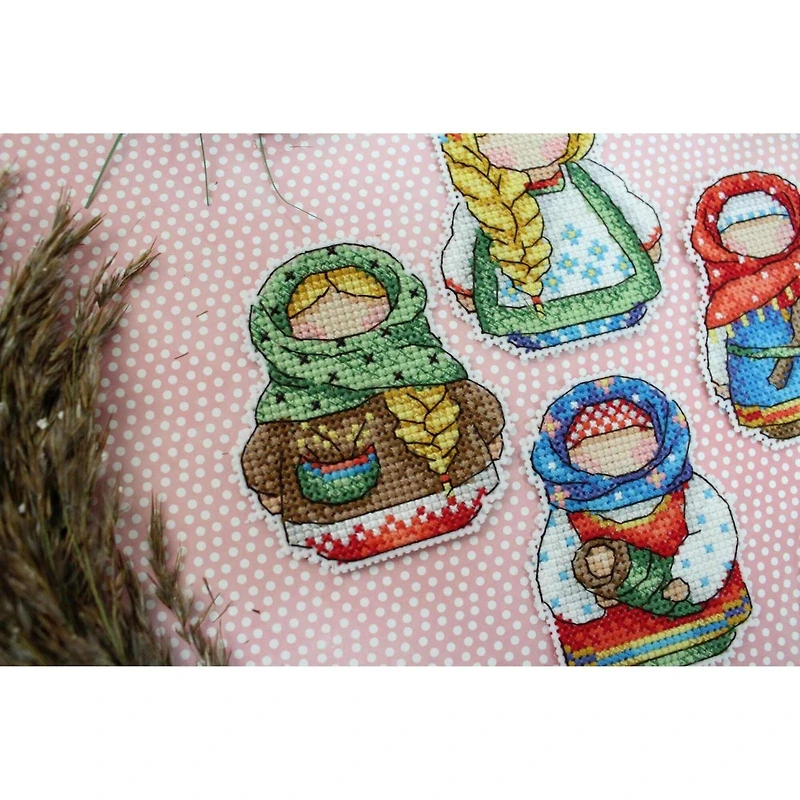 MP Studia Russian Charms Magnets Plastic Canvas Counted Cross Stitch Kit