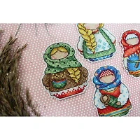 MP Studia Russian Charms Magnets Plastic Canvas Counted Cross Stitch Kit