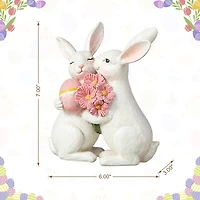 Glitzhome® 7" Easter Loving Bunny Table Décor