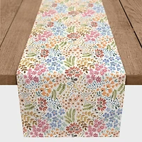 Bright Multi Floral 16" x 72" Cotton Twill Runner