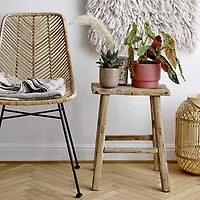Hello Honey® Natural & Black Boho Rattan & Metal Dining Chair