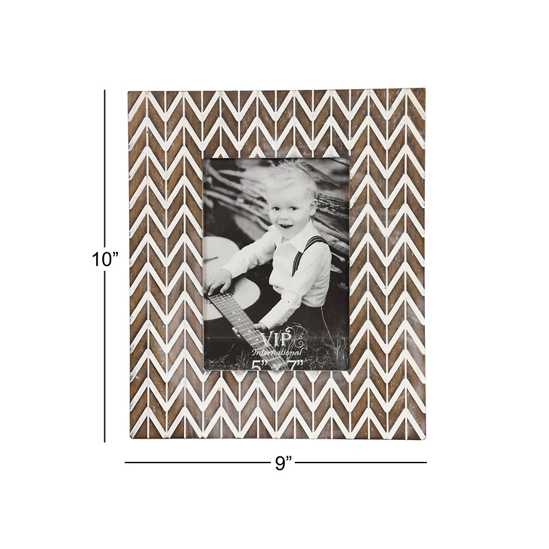 2 Pack Brown & White Modern 9" x 10" Frame