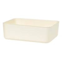 IRIS® Cream Nestable Storage Organizer Bins