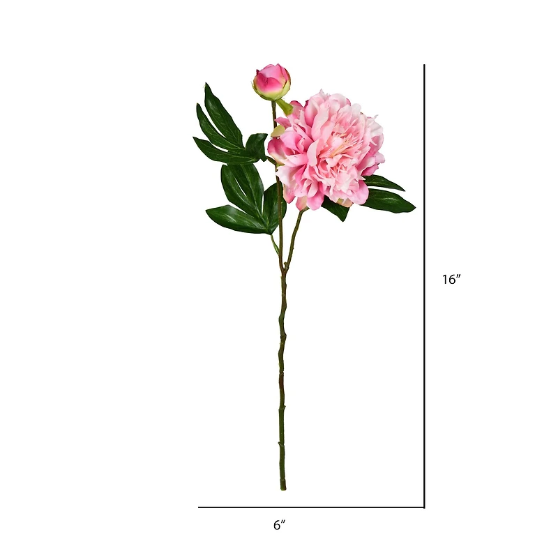 Light Pink Peony Stem, 6ct.