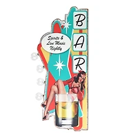 American Art Decor 24" Metal LED Bar Spirits & Live Music Nightly Marquee Sign