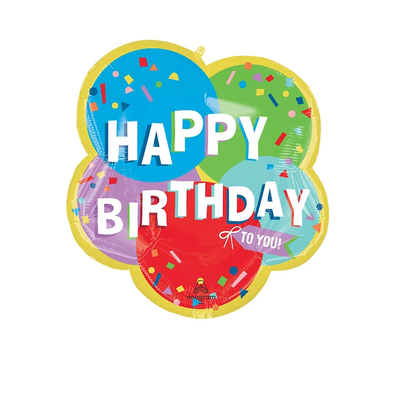 25" Sunny Balloons B-Day Foil Balloon