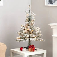3ft. Pre-Lit West Virginia Spruce Artificial Christmas Tree, Clear LED Lights