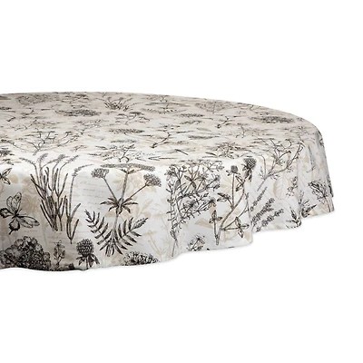 DII® 70" Round Botanical Print Tablecloth