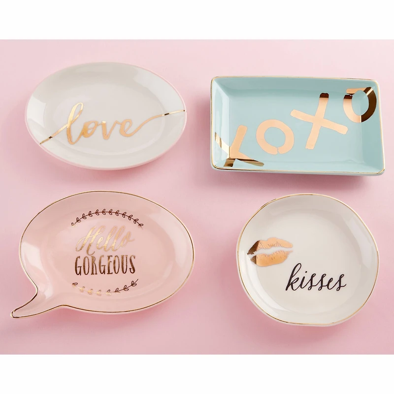 Kate Aspen® Love Trinket Dish, 4 Pack