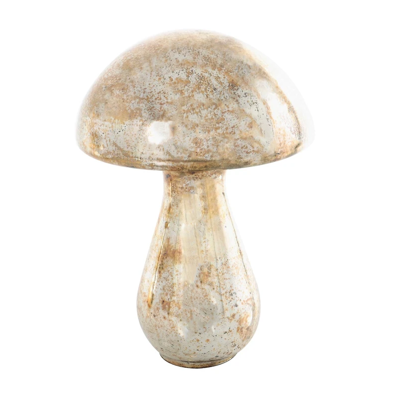 Champagne Glass Mushroom Handmade Glossy Weathered Sculpture Set