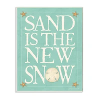 Stupell Industries Sand is the New Snow Nautical Winter Starfish Wall Plaque