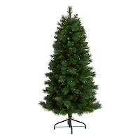 5ft. Pre-Lit West Virginia Mountain Pine Artificial Christmas Tree, Clear Lights