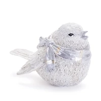 Glittered Winter Bird with Scarf Set