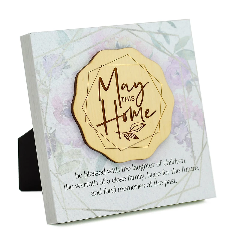 May This Home Meadow Wood Plaque