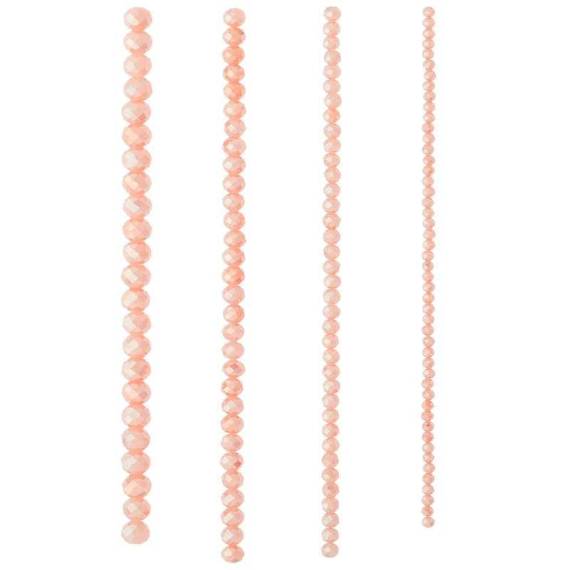 Champagne Faceted Glass Rondelle Beads by Bead Landing™