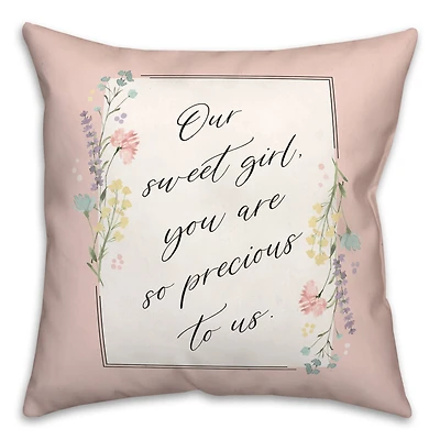 Precious To Us 18" x 18" Indoor/Outdoor Pillow