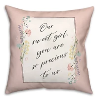 Precious To Us 18" x 18" Indoor/Outdoor Pillow