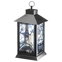 16" Black Halloween Ghost Lantern