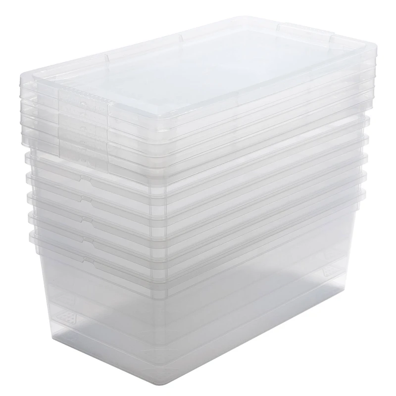 Simplify Clear Stackable Storage Bins with Lids