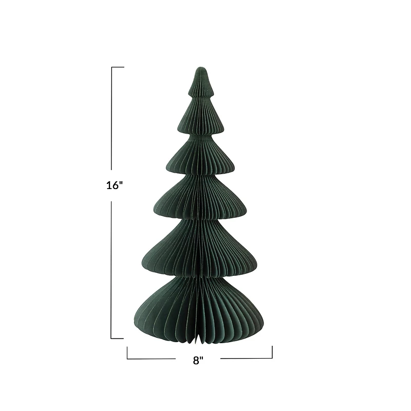 Hello Honey® 16" Green Paper Folding Honeycomb Standing Tree