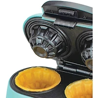 Brentwood Blue Double Waffle Bowl Maker