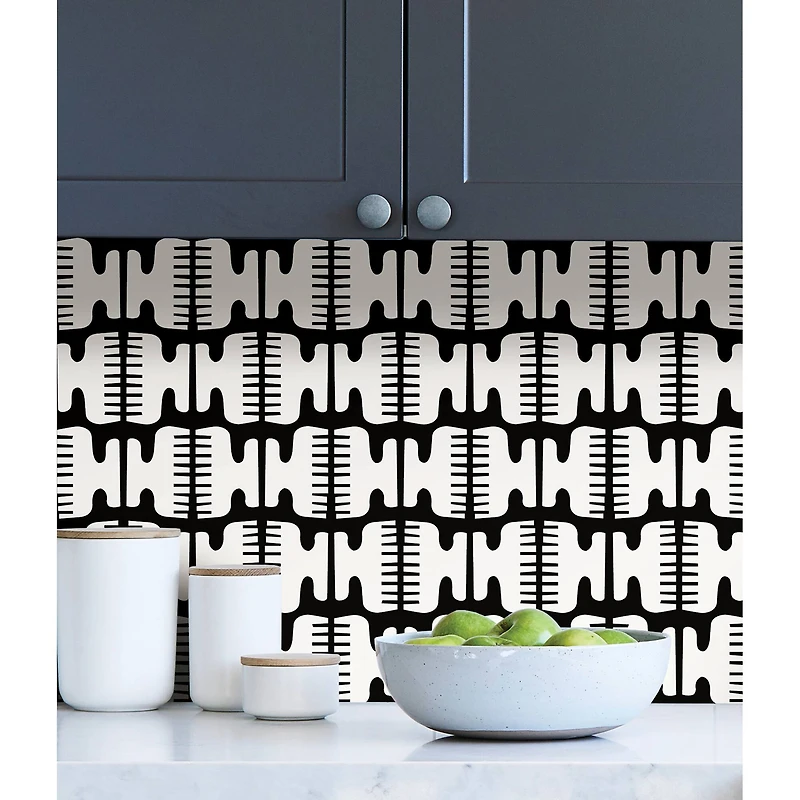 NuWallpaper Black Pepper Paperie Shift Peel & Stick Wallpaper