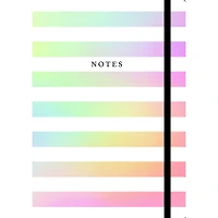 JAM Paper Spectrum Hardcover Notebook with Elastic Band