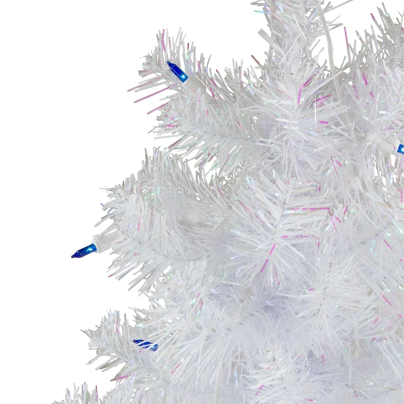 3ft. Pre-Lit White Pine Artificial Christmas Tree, Blue Lights