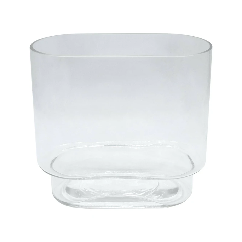 8" Clear Oval Glass Pedestal Vase by Ashland®