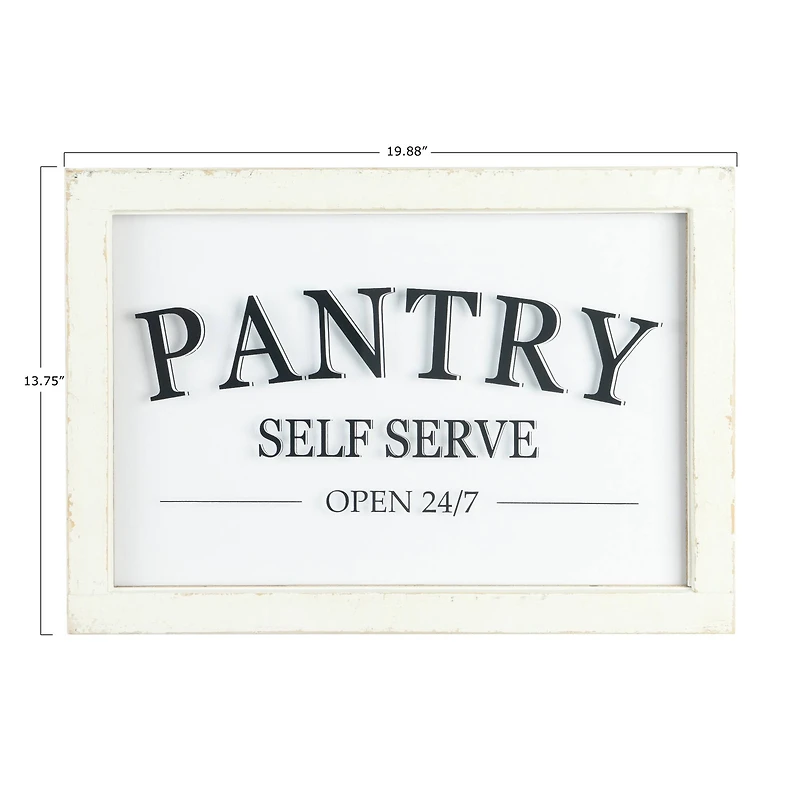 Hello Honey® Distressed Wood Framed Pantry Sign