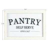 Hello Honey® Distressed Wood Framed Pantry Sign