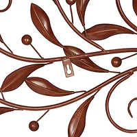 Brown Traditional Scroll & Leaf Metal Wall Accent