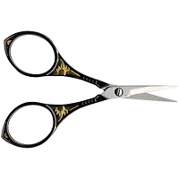 Sullivans 4" Gunmetal & Gold Heirloom Embroidery Round Handle Scissors