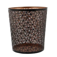 10" Black Metal Contemporary Small Waste Bin