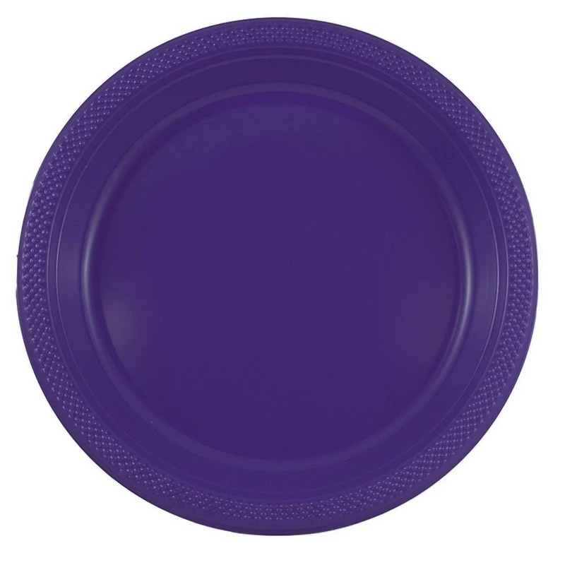 JAM Paper 10.25" Purple Plastic Party Plates, 20ct.
