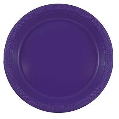 JAM Paper 10.25" Purple Plastic Party Plates, 20ct.