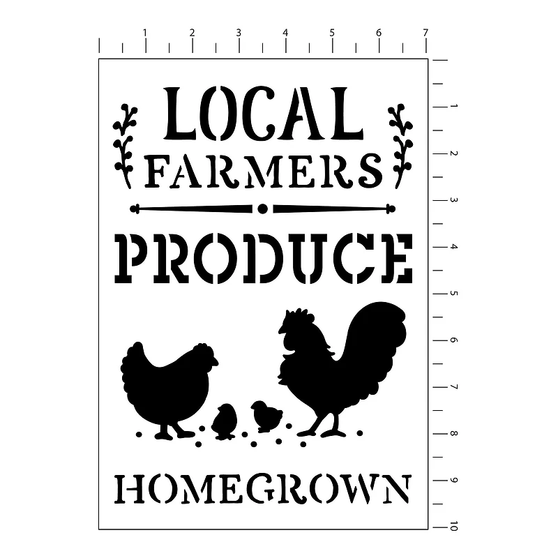 Local Produce Stencils, 7" x 10" by Craft Smart®