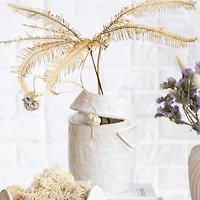 Hello Honey® 8" Cream Organic Round Stoneware Vase with Reactive Glaze