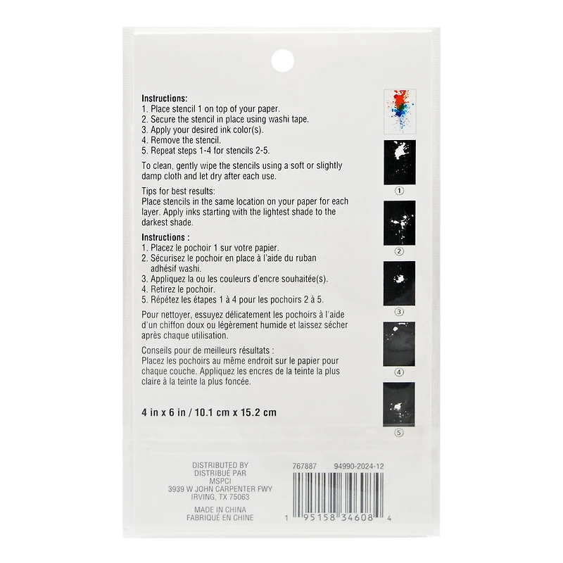 Paint Splatter Layering Stencils by Recollections™