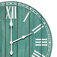 Elegant Designs 23" Wood Plank Coastal Wall Clock