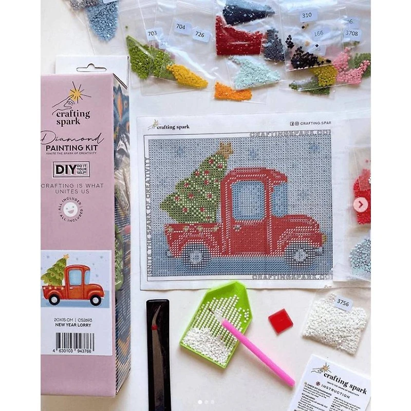 Crafting Spark Cat at Home Diamond Painting Kit