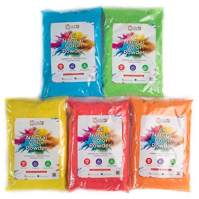 Kulture Khazana Holi 1lb. Color Powder Bags, 5ct.