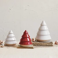 Hello Honey® 5" Red Decorative Unglazed Stoneware Tree