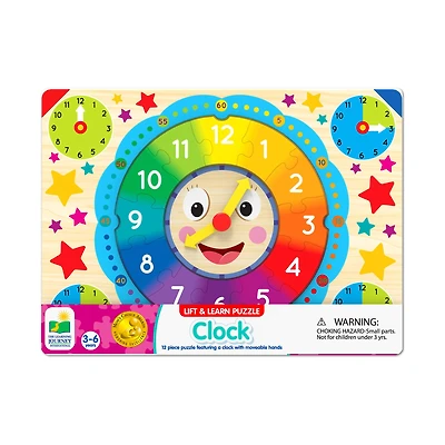Lift & Learn Puzzle - Clock: 12 Pcs