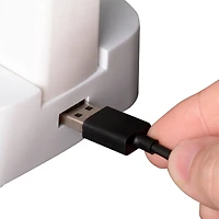 OttLite Wellness Series 26.25" White LED Desk Lamp with Charging Station